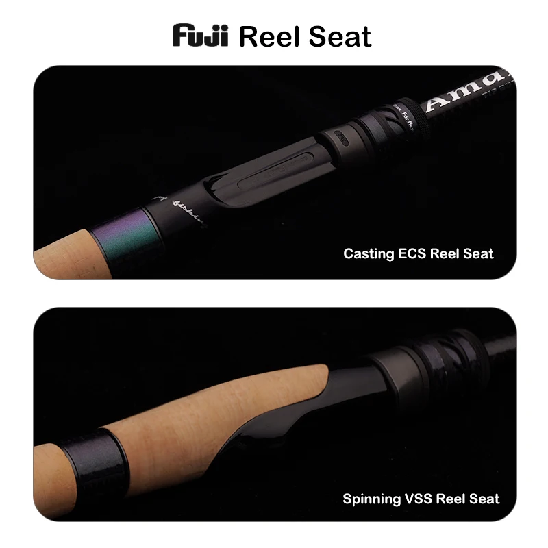 PURELURE nueva caña giratoria Amaro Pro para lubina caña de pescar de lanzamiento largo de alto carbono en accesorios FUJI fundición de viaje - imagen 4