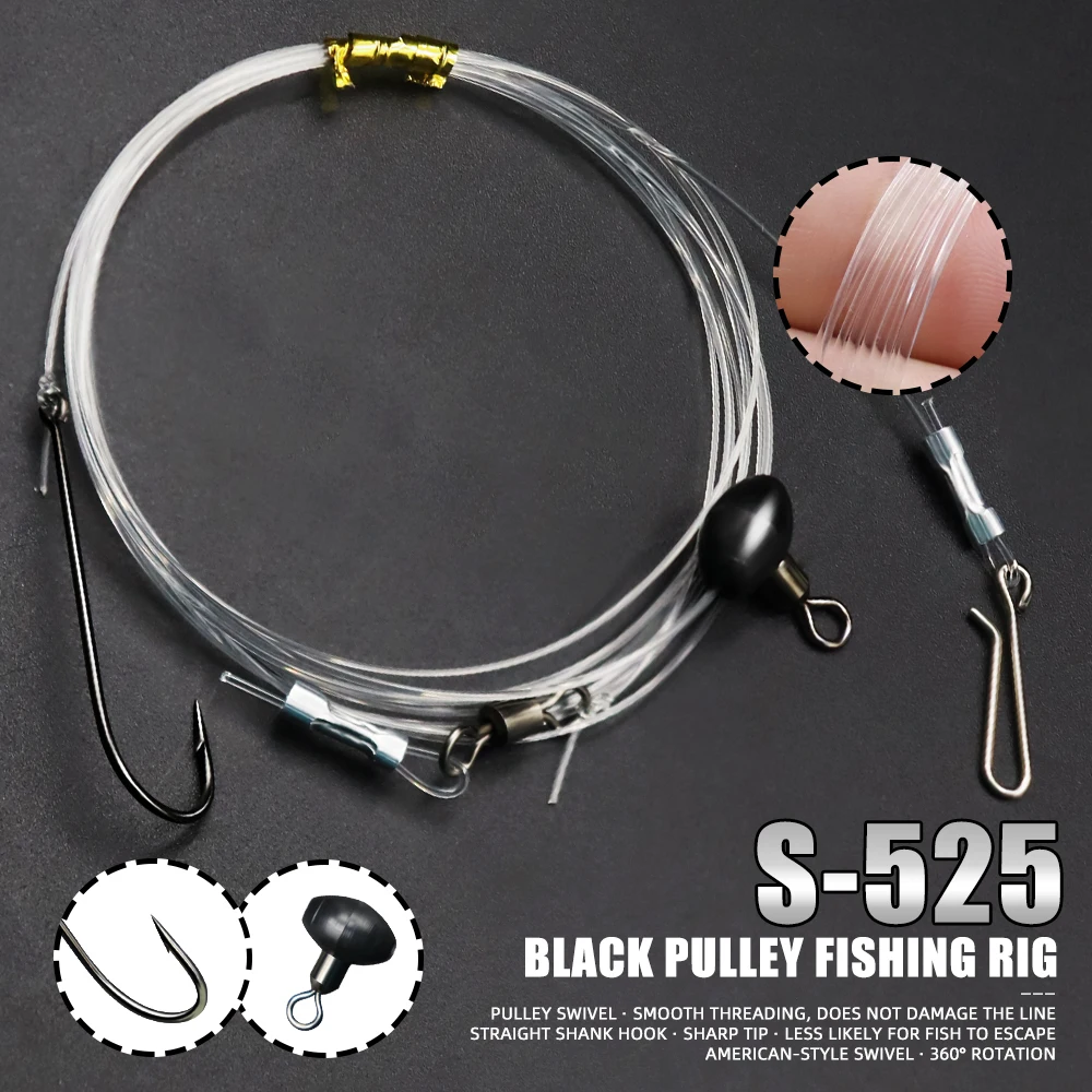 ZYZHE Flapper Rig de surf casting – Aparejo con polea y anzuelo simple - imagen 2
