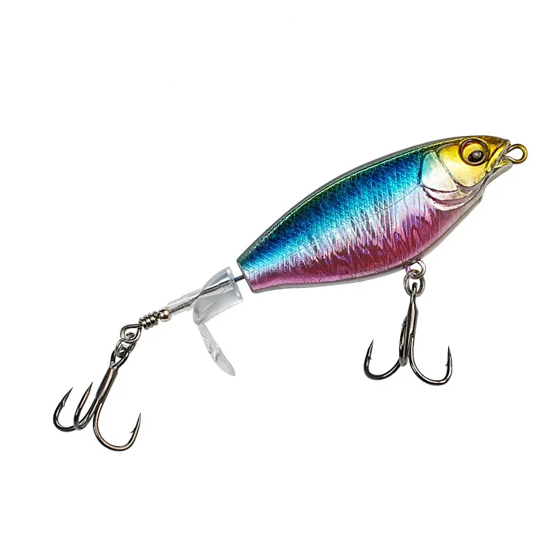Señuelo de pesca Whopper Plopper, 1 piezas, 90mm, 11g, lápiz Topwater, cebo duro Artificial, lubina, cola giratoria suave, Wobblers, aparejos de pesca - imagen 3