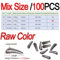 Mix 100pcs Raw Color