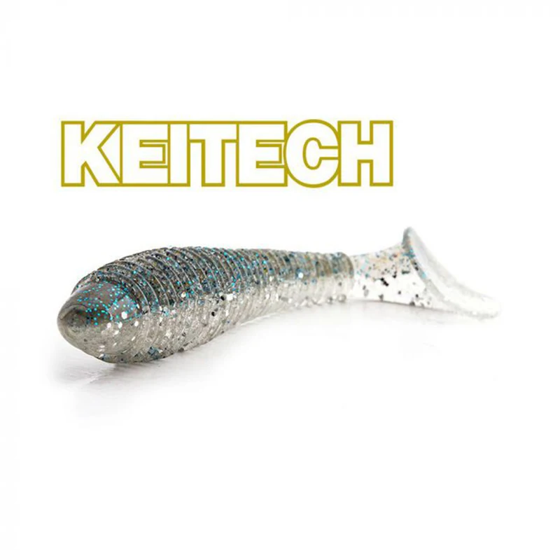 Japón KEITECH K marca grasa vibración T cola pez SwING IMPACT FAT señuelo importado cebo suave pesca al revés - imagen 2