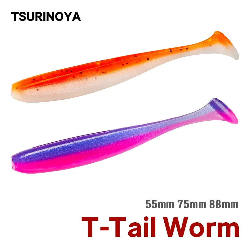 Tsurinoya T-Worm – Señuelo blando artificial con olor para lubina - imagen 2