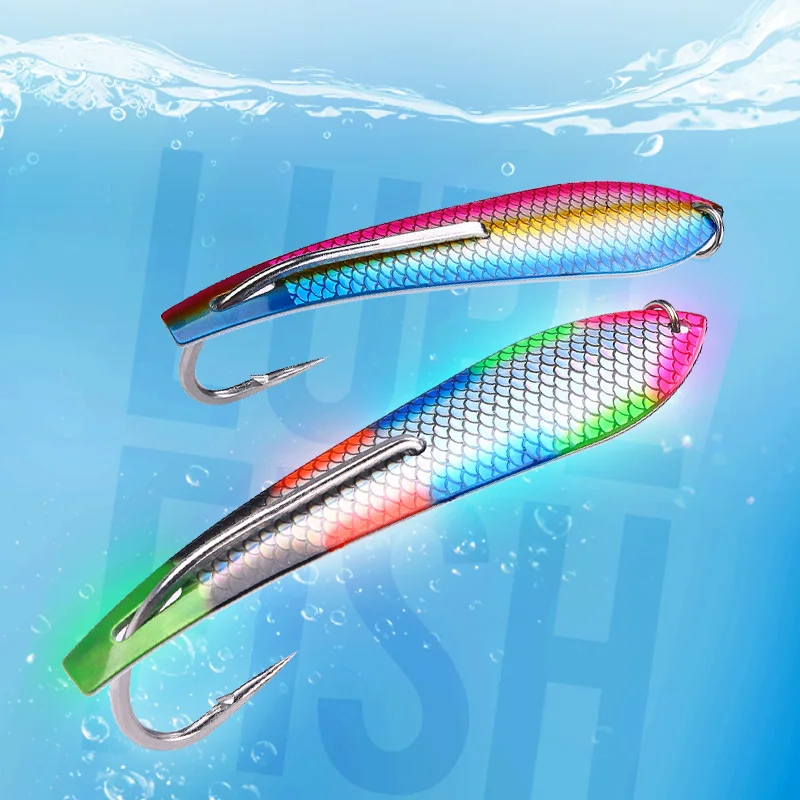 WEIHE 1 Uds. Gancho de cuerno de arco de pesca de remolque tipo A 12,5 cm38,7g material de acero inoxidable pesca en barco de aguas profundas lentejuelas grandes - imagen 2