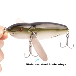 Señuelo Topwater Ratán para Lubina – Superficie con alas metálicas