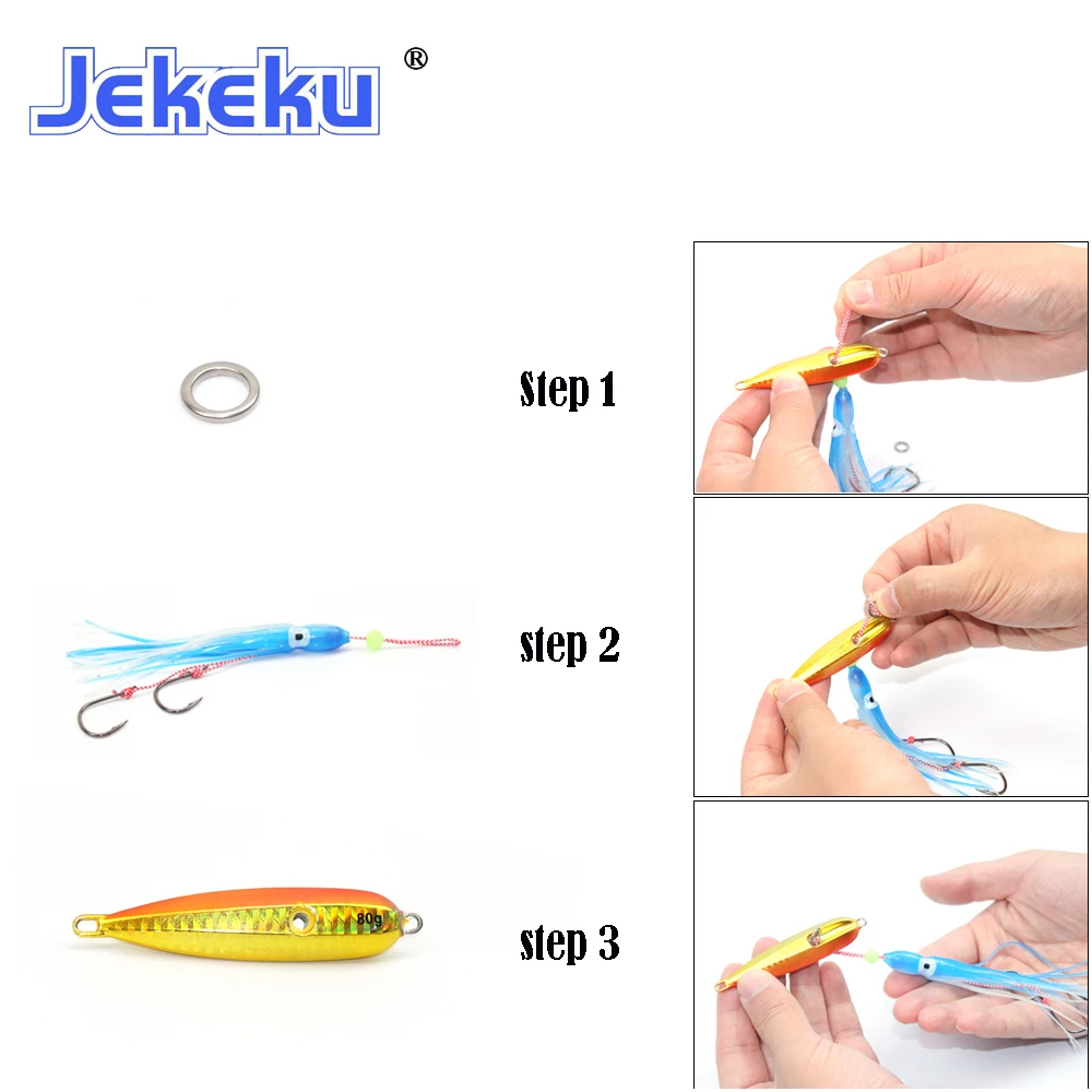 JEKEKU plantilla de calamar Jig metálico artificial con anzuelo - imagen 2