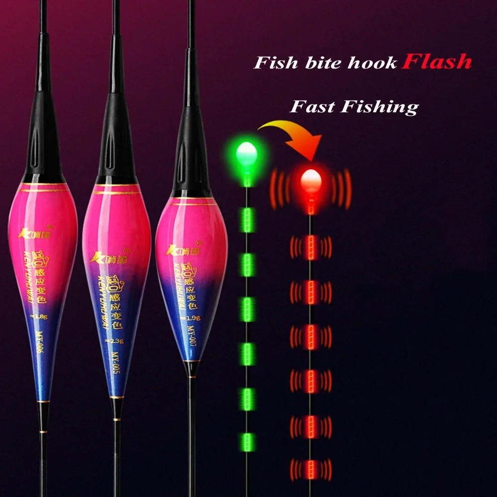 Luz LED inteligente para pesca, flotador luminoso con sensor de gravedad, flotador electrónico de siete estrellas, accesorios que cambian de Color, 1 ud. - imagen 4