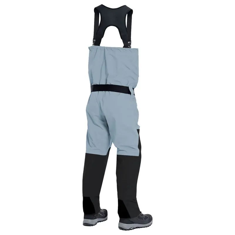 Botas de pesca con mosca en el pecho con cremallera frontal grande y alta para hombre, impermeables, transpirables, con cremallera, para caza, pantalones para vadear - imagen 5