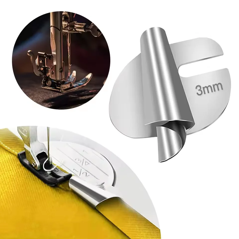 Prensatelas para dobladillo enrollado de costura Universal, tubo de tracción de 3-10mm, rodillo de borde en espiral, tubo extractor de dobladillo, accesorios de costura, 1-8 Uds. - imagen 5