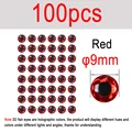 100pcs Red 9mm