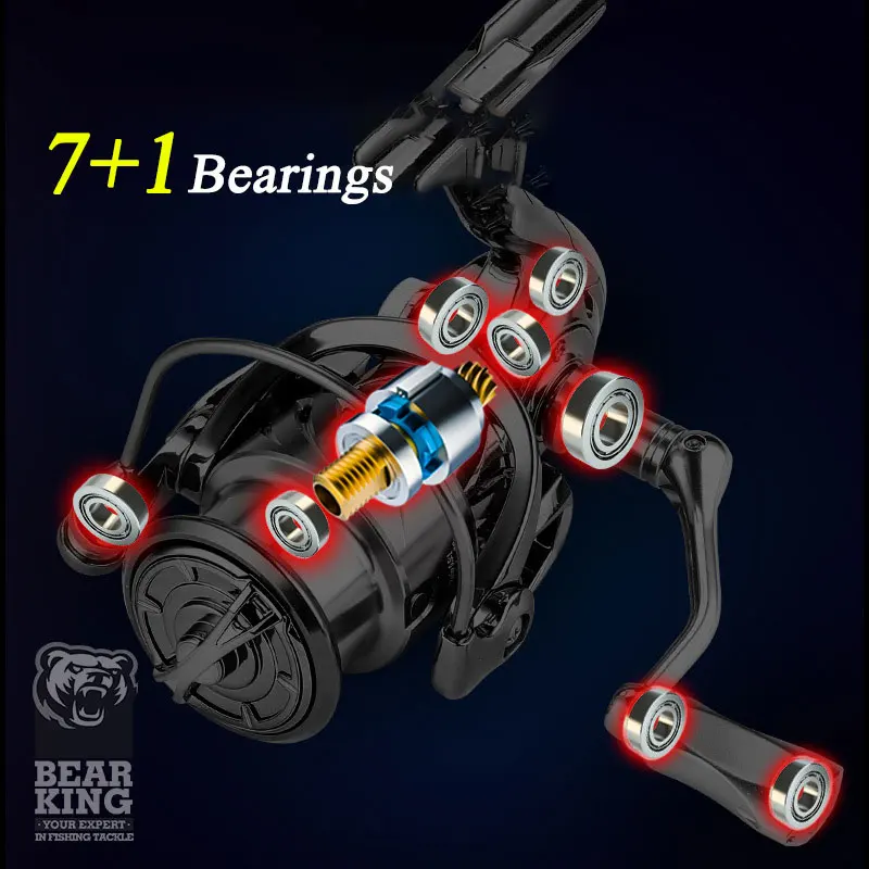 Carrete de pesca giratorio 2000/3000/4000/5000/6000 arrastre alto agua salada bobinas de Metal inoxidable serie rueda giratoria de mano izquierda/derecha - imagen 5