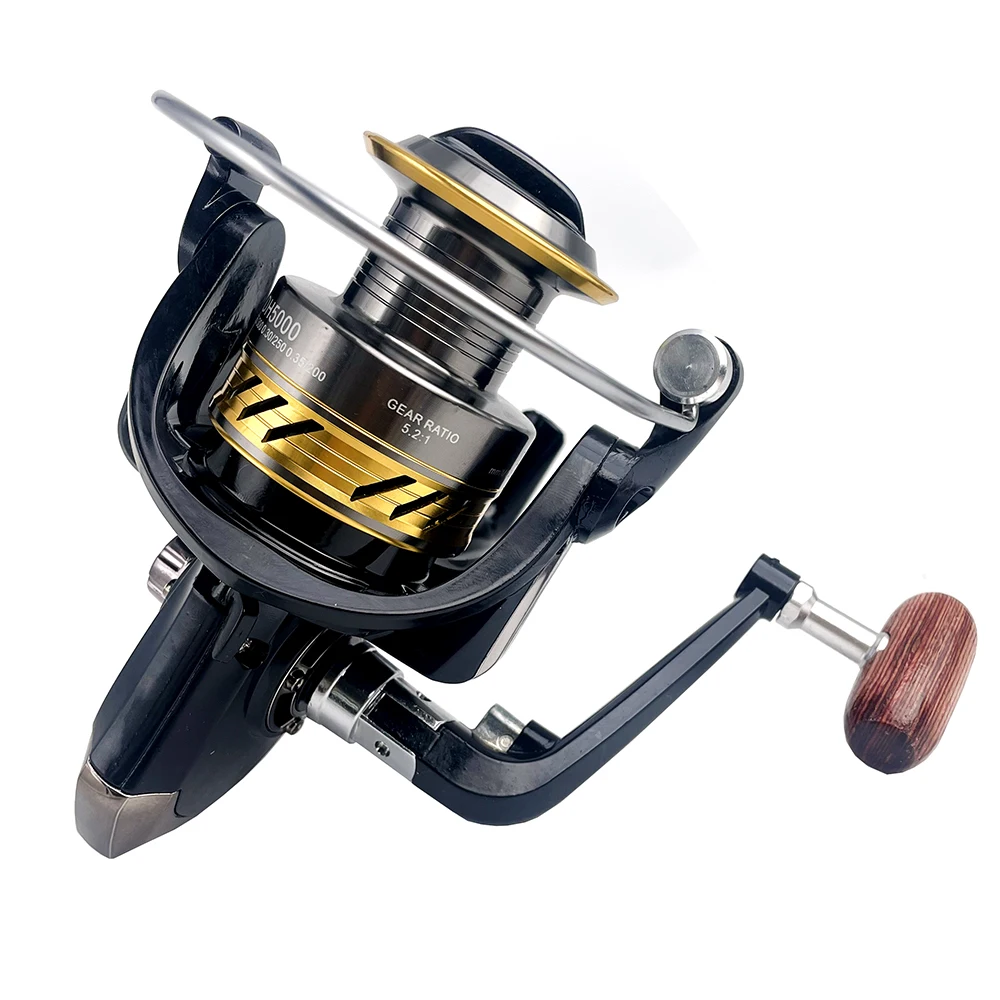 Carretes giratorios con alarma de mordida de pescado, carrete de pesca de arrastre de lubina máximo de 22lb, izquierda y derecha, intercambiables para agua salada y dulce - imagen 5