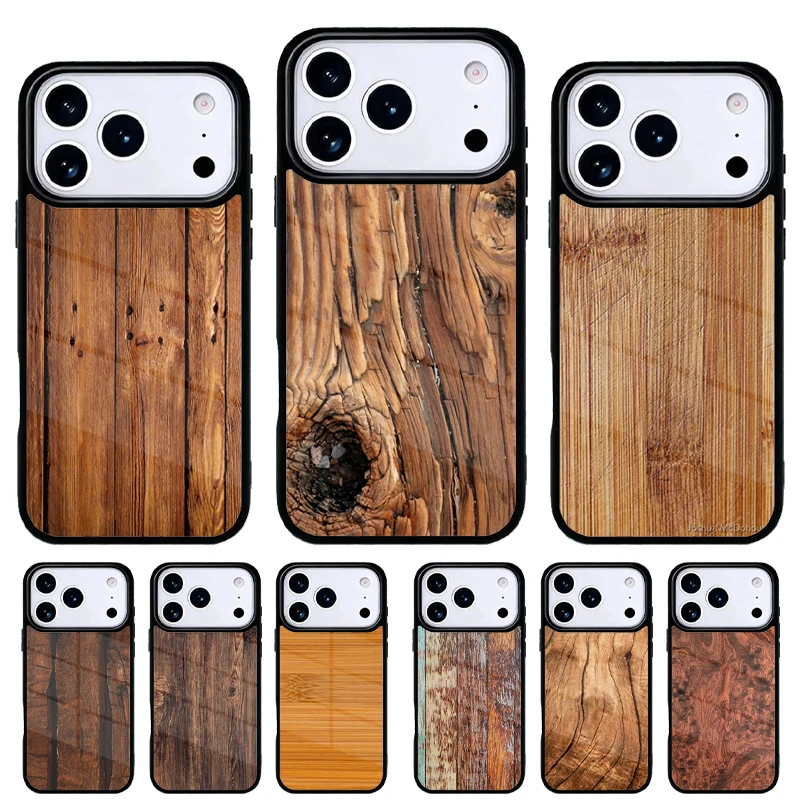 Funda de madera con diseño mandala para iPhone 15 Pro Max