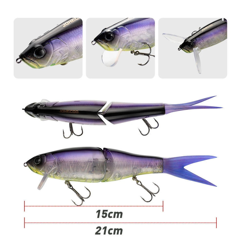 Señuelo de pesca para nadar, 21cm, 64g, señuelo de pesca depredador, pececillo flotante, cebo grande para Lucio, lubina, alta calidad - imagen 4