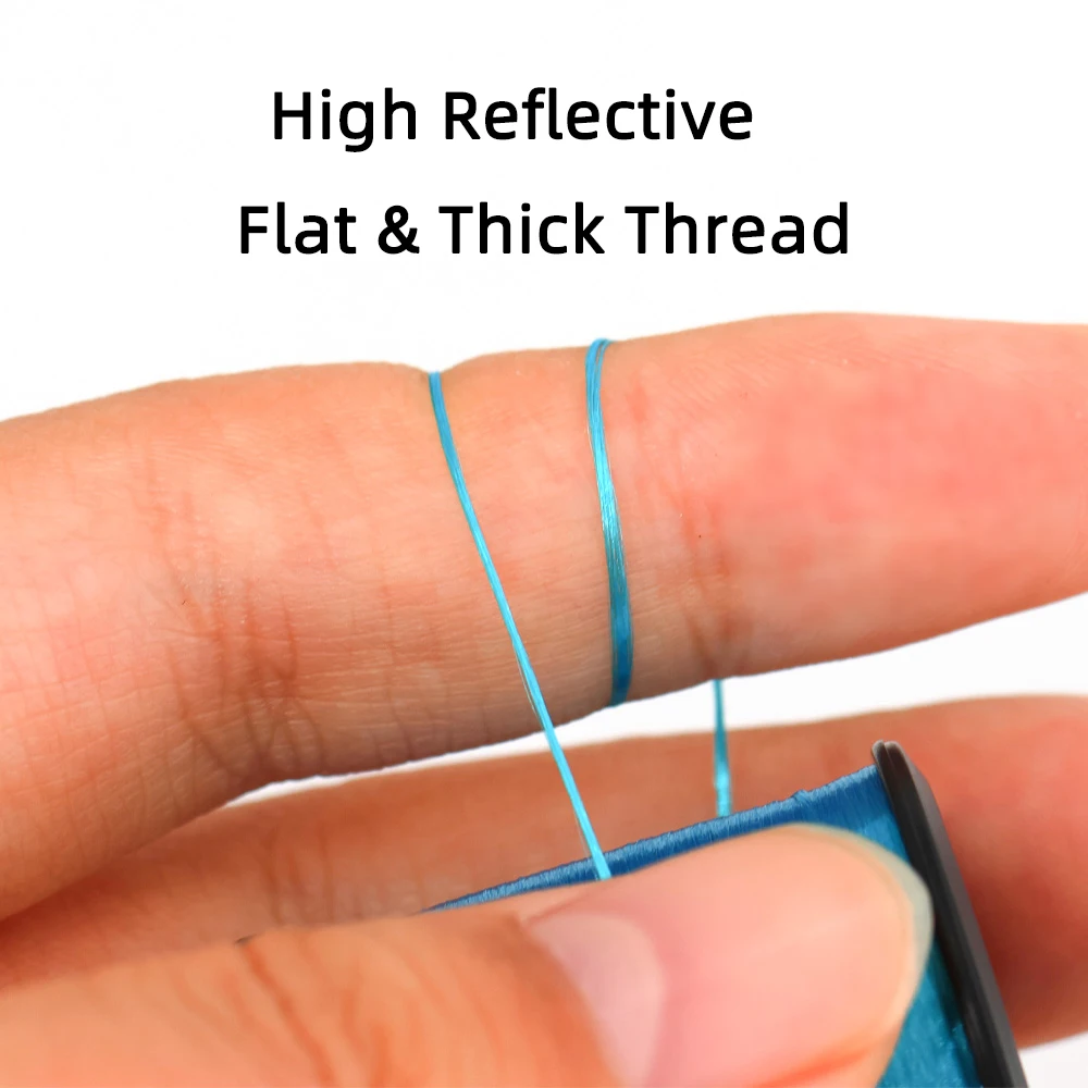 WIFREO 300D hilo para atar moscas resaltado pesca con mosca hilo plano trucha lubina salmón agua salada Streamer moscas Material de encuadernación - imagen 4