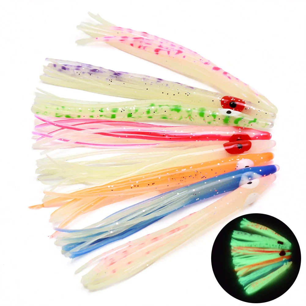 Señuelo de calamar biónico luminoso para pesca en mar – cebo suave