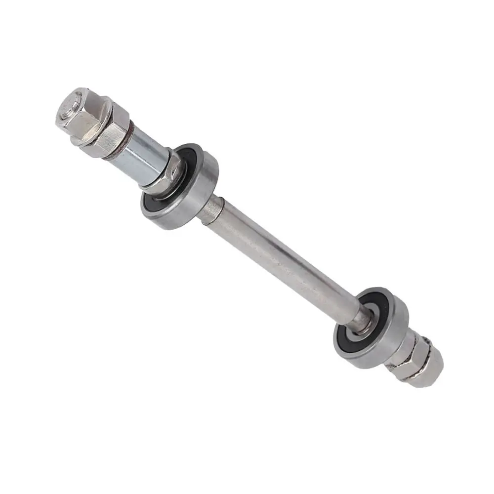 Longitud duradera 140mm 180mm eje de cubo de rueda de bicicleta palanca de eje sólido plateado de Metal 6000 rodamiento eje de cubo trasero delantero bicicletas de carretera