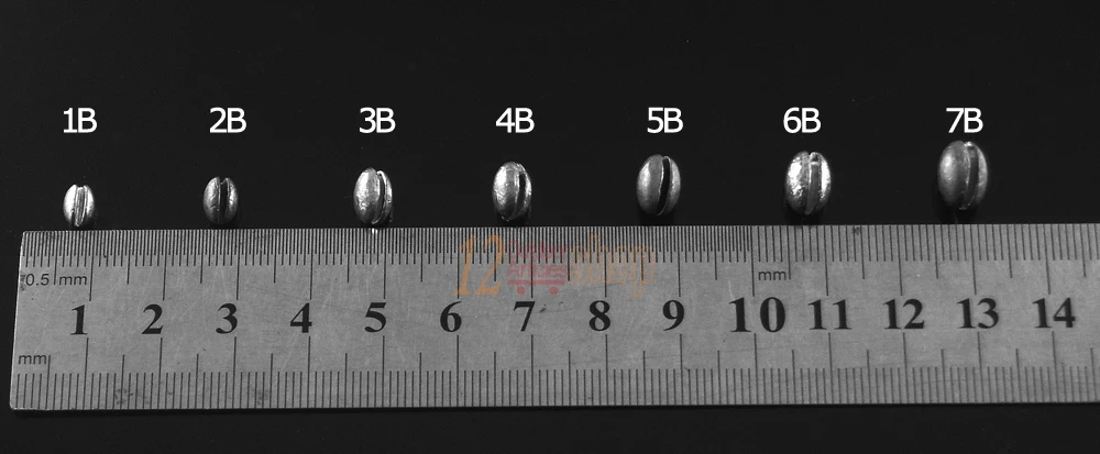 MNFT-plombos de pesca de curricán, tiro dividido de plomo puro de forma ovalada, 1B 2B 3B 4B 5B 6B 7B - imagen 4