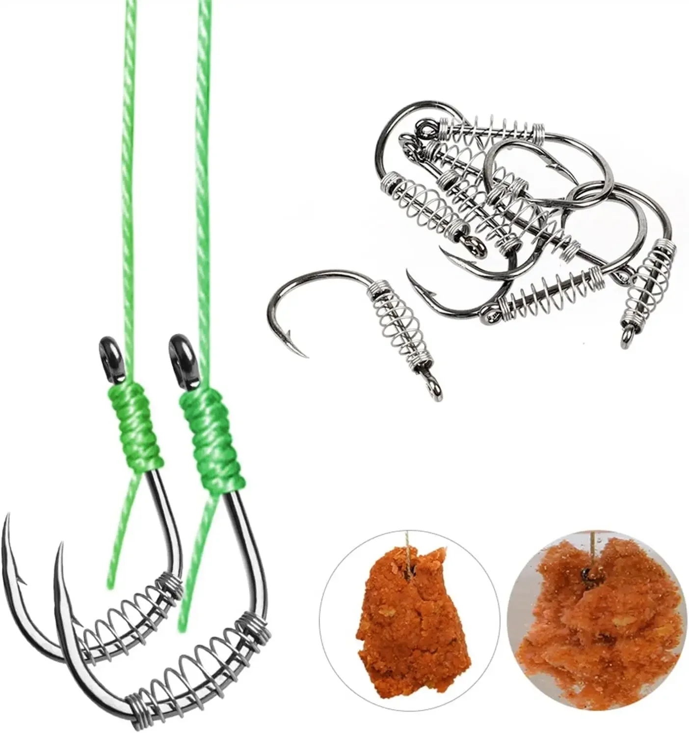 FishTrip anzuelo pulpo acero alto carbono para aparejo de resorte - imagen 2