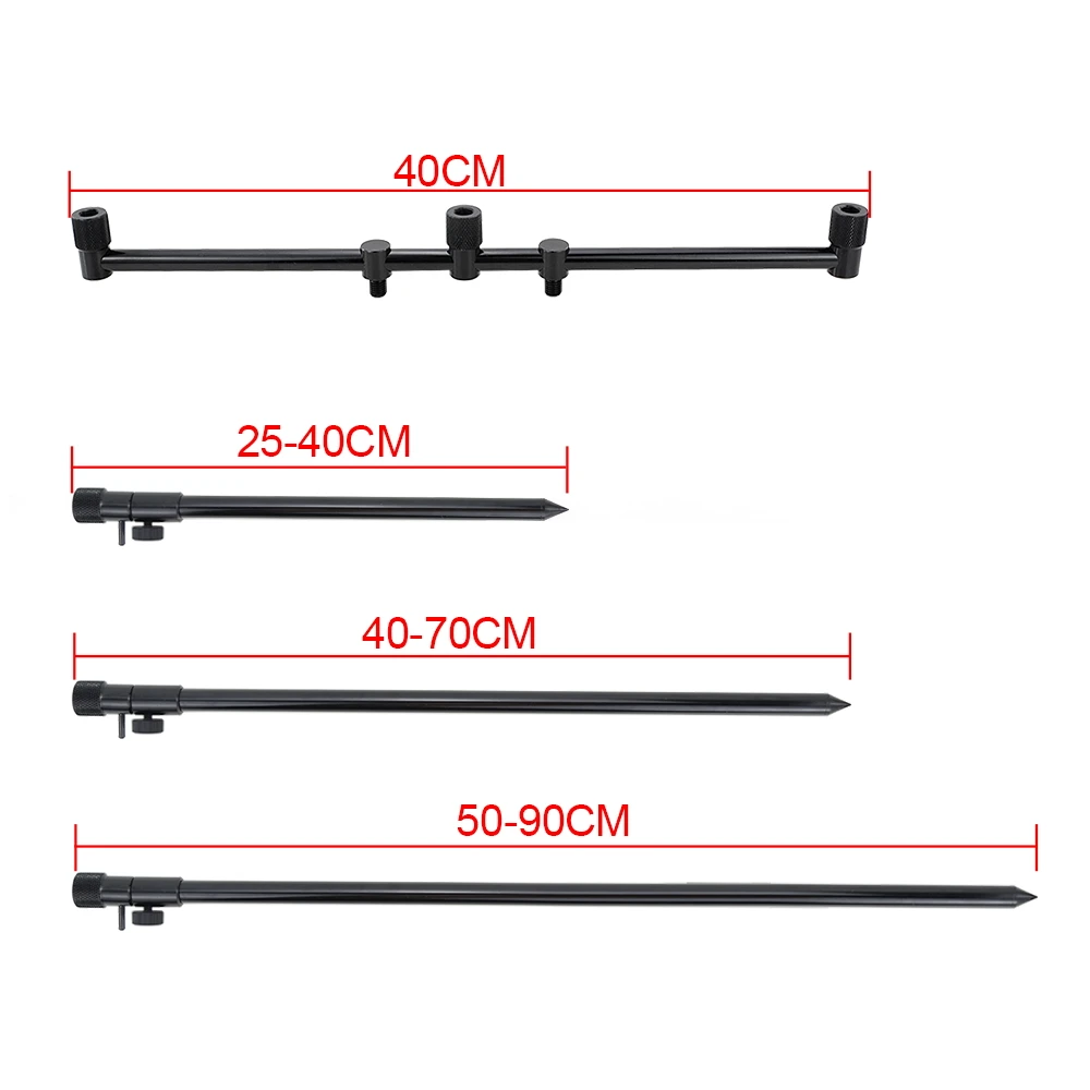 Hirisi barras de zumbido para pesca de carpa, 3 cañas de pescar, palos de banco, soporte de vaina, accesorios de pesca - imagen 2