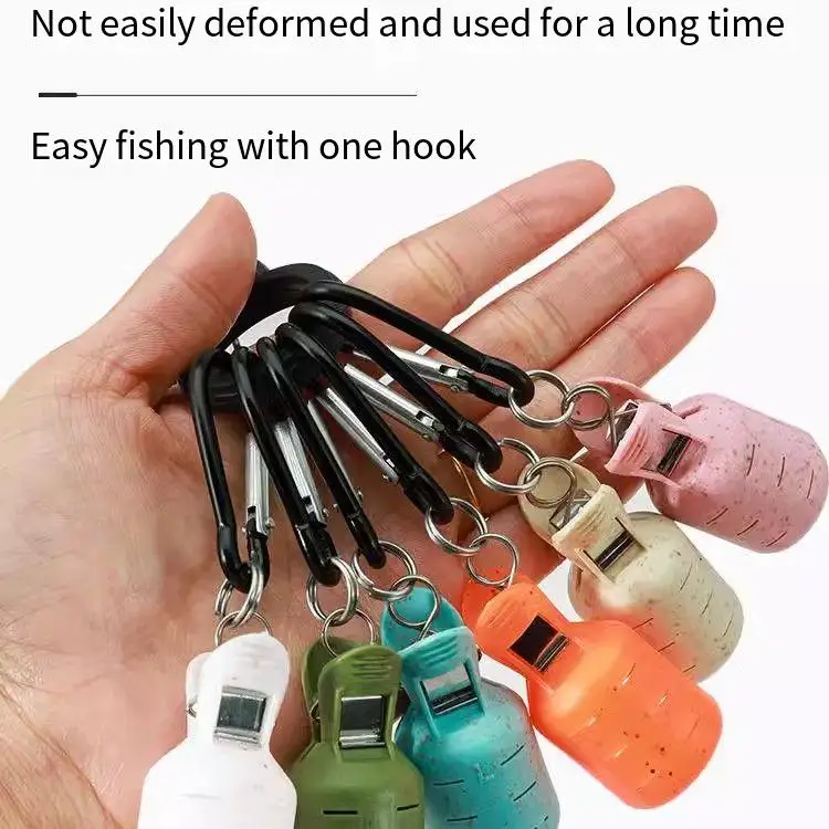 PD Fishing-Juego de 16 Uds de hebilla de montañismo, protectores de anzuelos de calamar, funda protectora de camarones de madera, ganchos para brochetas, cubierta de gancho Sanben - imagen 4