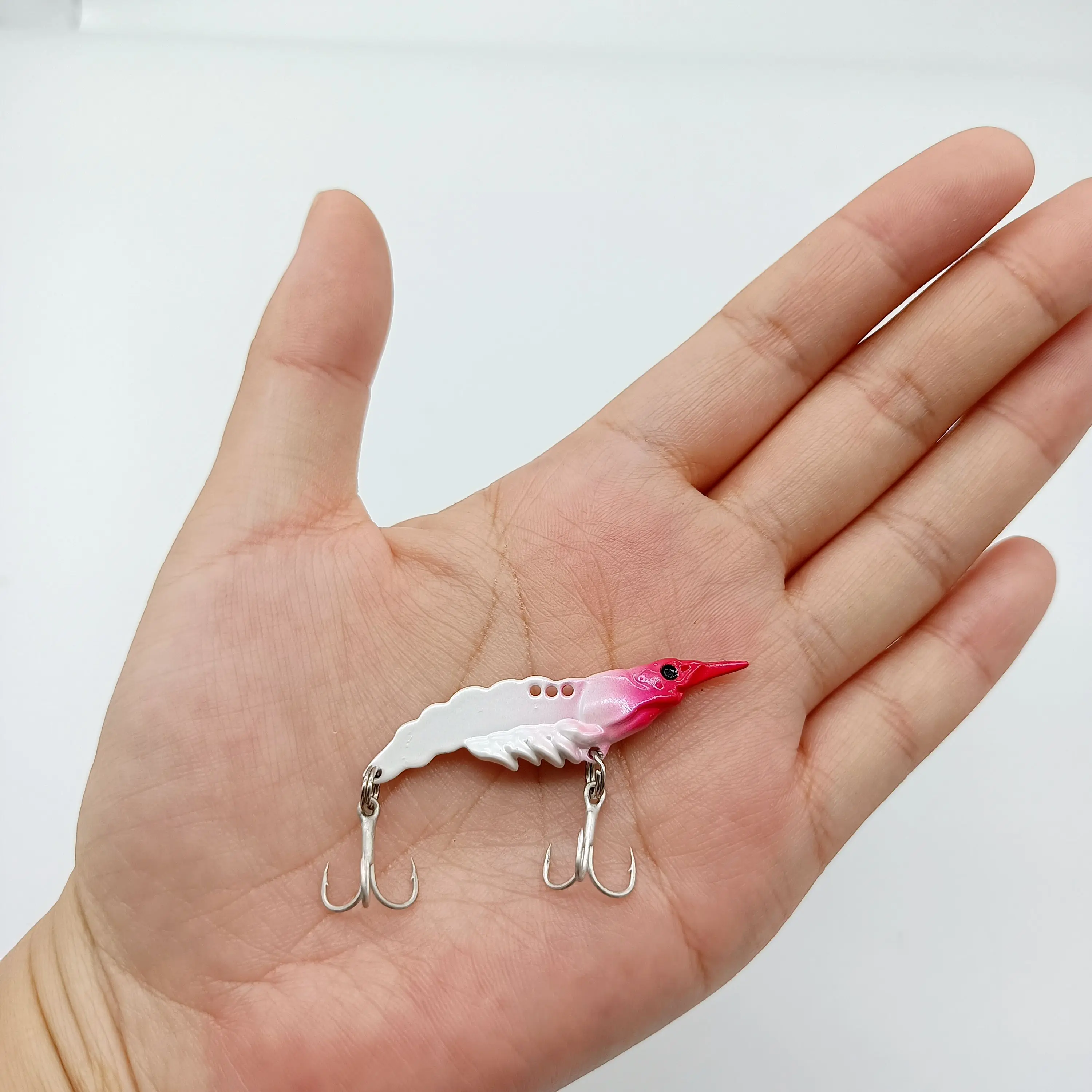 DUODUOYU, 1 Uds., señuelo de pesca VIB de Metal para camarones, 5g/7g/11g/14g, anzuelos Wobbler que se hunden para Lucio, aparejos de pesca de lubina Artificial - imagen 5