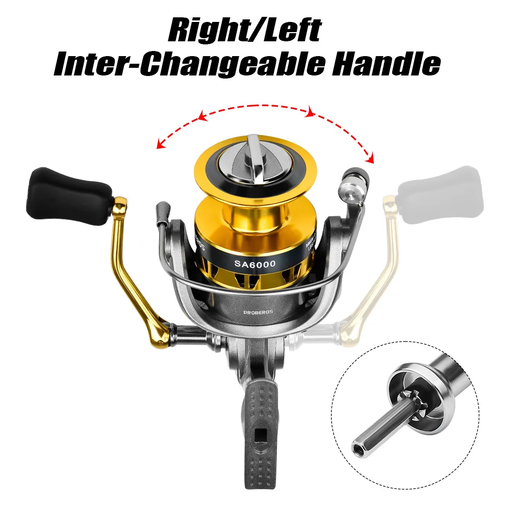 Carrete giratorio de pesca en el mar, carpa de Metal, bobina de línea, agua dulce, rueda de cebo, productos de carretes de Baitcasting, perfil alto, venta, nuevo, 2024 - imagen 4
