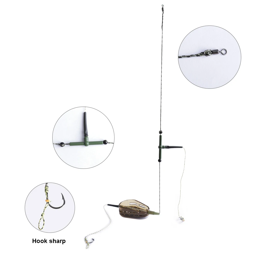 FTK-lanzador de cebo de carpa, alimentador de método en línea, molde de 40g-100g, juego de plomada de cebo, alimentador de pesca de carpa, herramienta de soporte de cebo - imagen 5