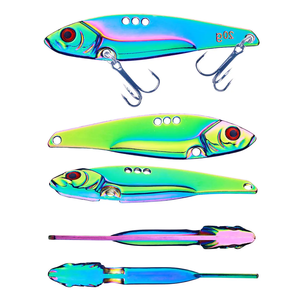 VIB-señuelo de Pesca de hoja Artificial, cebo giratorio de Metal, Crankbait, cebo de vibración, Swimbait, aparejos de perca para Lucio, 3-21g - imagen 4
