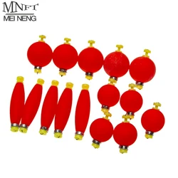 Juego de flotadores de pesca de 3 uds., flotador de espuma a presión, Bobbers ponderados, botón pulsador de pesca, Bobbers a presión, forma redonda ovalada de primavera