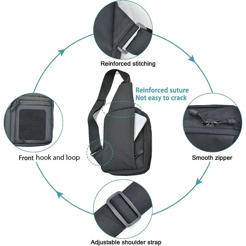 Bolsa táctica para pistola con funda oculta y bandolera - imagen 4