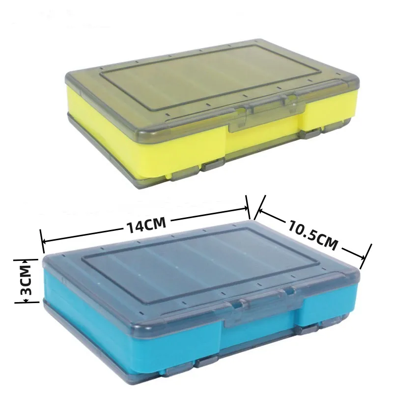Caja de almacenamiento de aparejos de pesca, contenedor de cebos, señuelos impermeables, 12 compartimentos, doble cara, multifuncional, caja de herramientas de alta calidad - imagen 3