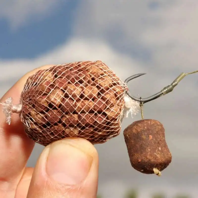 Red de lanzador de cebo de pesca PVA, alimentador de cebo redondo Soluble en agua, red euclidiana, protección del medio ambiente, red de pesca de carpa - imagen 5