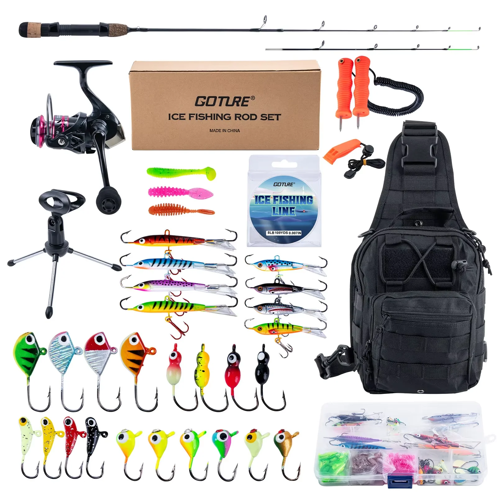 Caña de Hielo Goture 2 puntas M/MH – Spinning Carbono superligera