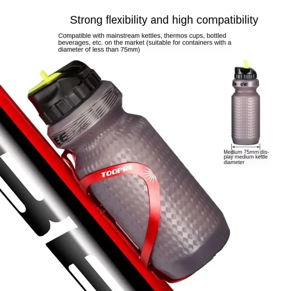 Portabotellas de aleación de aluminio para bicicleta, soporte ultraligero para botella de agua, color rojo, negro y plateado, portavasos para bicicletas de carretera y de montaña - imagen 4