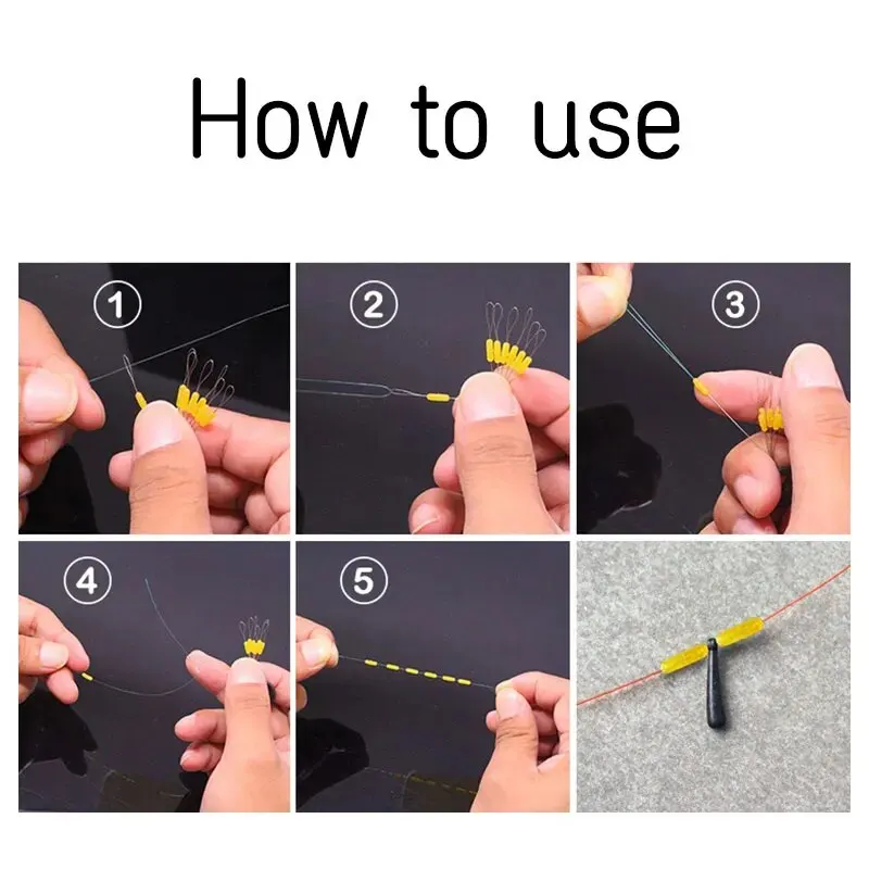 Tapón de cuentas de goma para Pesca, 180 Uds./30 grupos, 6 en 1, granos espaciales de goma ovalados, accesorios para aparejos de Pesca con mosca, carpa marina - imagen 5