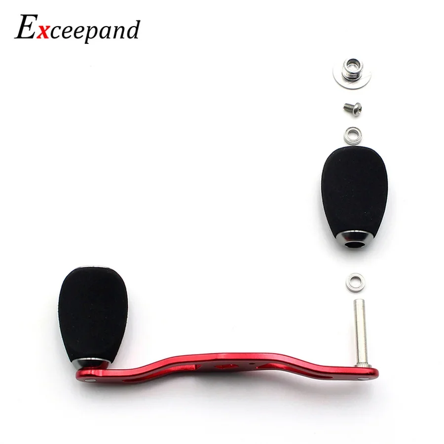 Exceepand-empuñaduras de mango de carrete de pesca de Metal Baitcasting para Abu Garcia Daiwa, agua salada para reemplazo DIY, 95mm - imagen 5