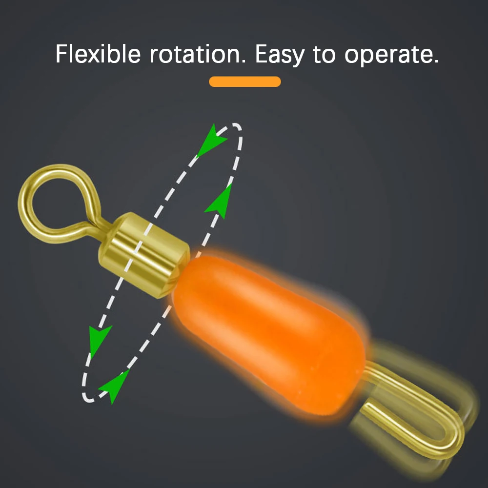 TIANNSII-rodamiento de pesca giratorio, anillos sólidos, Conector de pesca, gancho de pesca, barco oceánico, 50 unids/lote - imagen 5