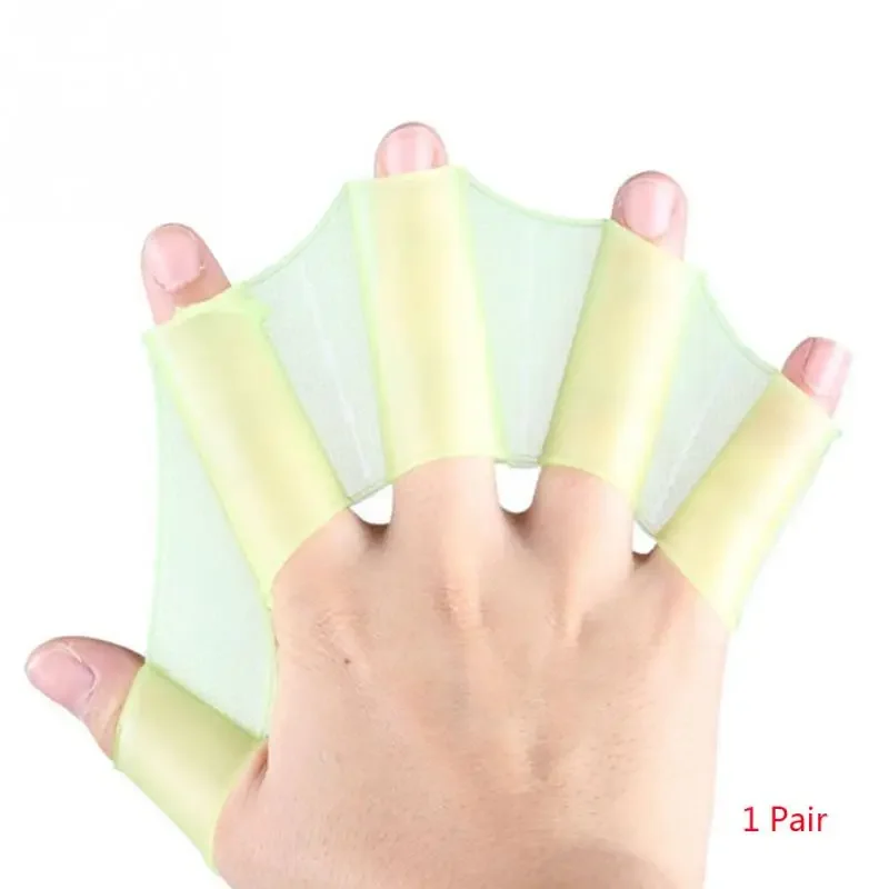 Fajas de silicona tipo RANA Unisex, aletas de mano para natación, guantes de banda para dedos, paleta para deportes acuáticos, 1 par - imagen 5
