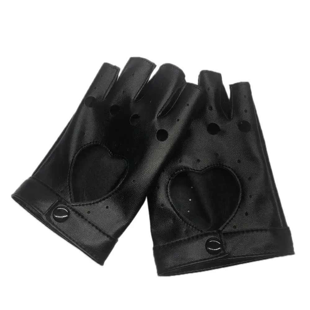 Guantes de fiesta, manoplas de rendimiento, manoplas de baile, manoplas para Cosplay, guantes de cuero PU, guantes de cinco dedos, vestido de conducción para mujer - imagen 2