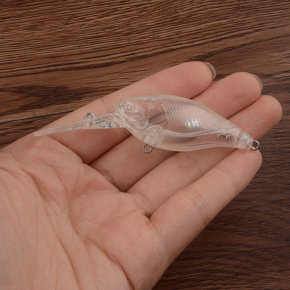 10 Uds 8,8 cm 7,5g Squarebill Crankbaits DIY señuelo sin pintar billete cuadrado manivela flotante cebo sonajero Señuelos de Pesca cuerpo en blanco - imagen 3