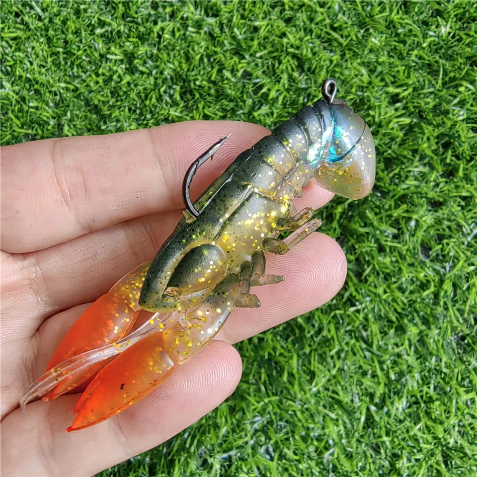 Swolfy-señuelo de pesca suave de 12,6g/70mm, cebo Artificial suave con gancho, señuelo de langosta, aparejos de pesca, 1 piezas - imagen 4