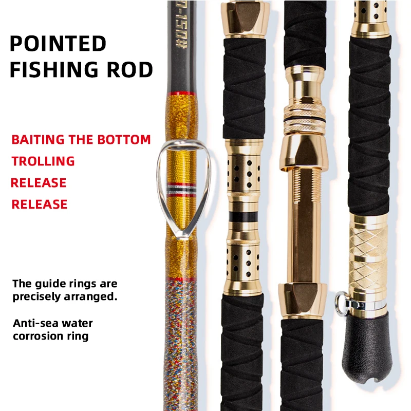 Caña de pescar utilizada en áreas de aguas profundas con mango de metal, caña de cabrestante eléctrica, objeto sólido grande súper duro - imagen 2