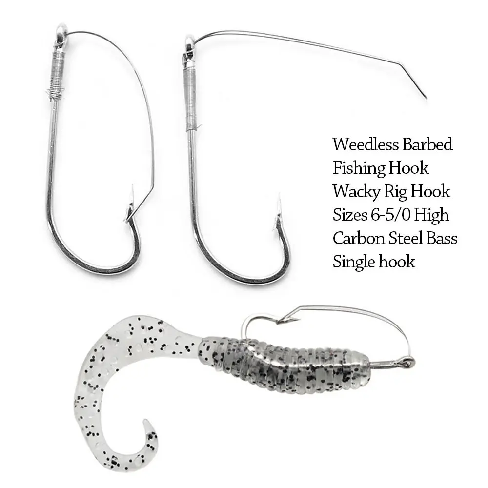 20 piezas nuevo anzuelo de aparejo loco con púas sin malezas, anzuelos individuales, anzuelo de pesca de acero rico en carbono con caja, anzuelo de pesca de carpa - imagen 2