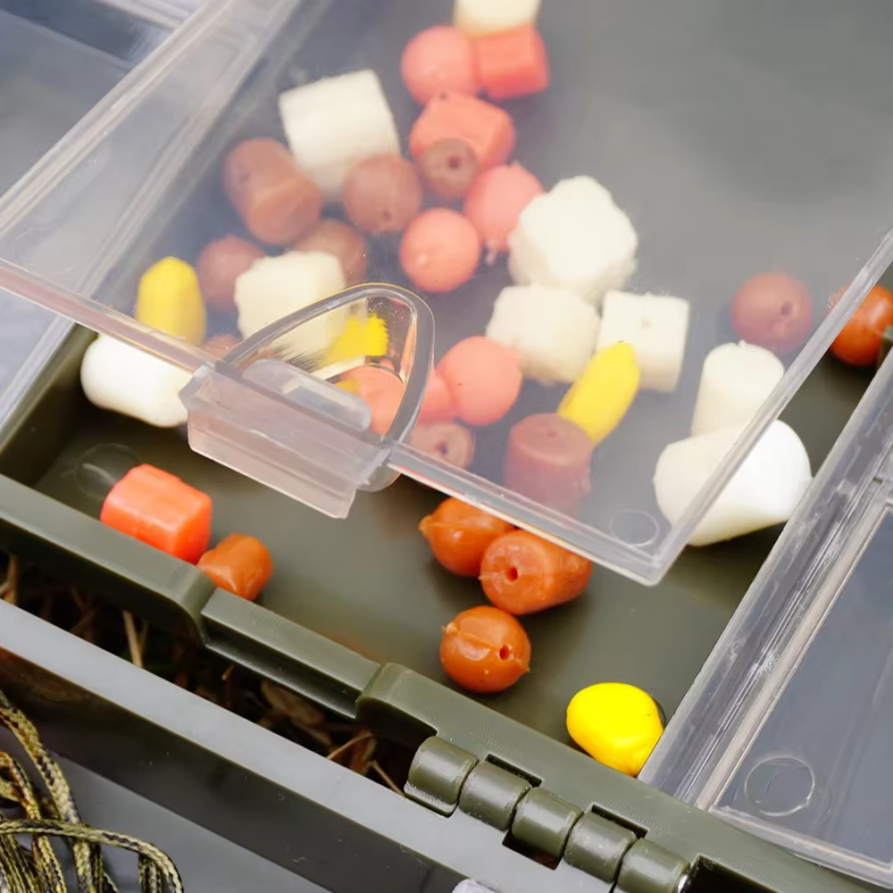 Hirisi-caja organizadora de pesca de carpa, organizador portátil de almacenamiento de aparejos de pesca, 27 compartimentos magnéticos de rejilla, accesorios de pesca - imagen 2