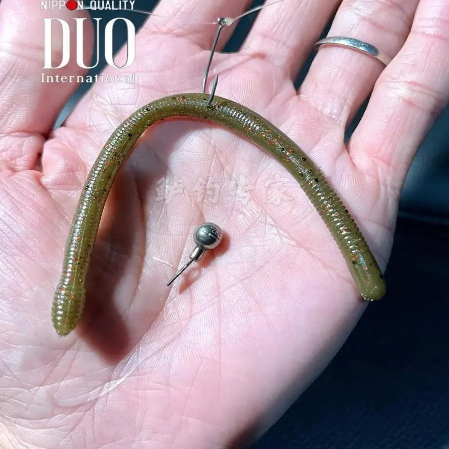 Señuelo japonés DUO Noodle Bug Wriggle Crawler de alta proporción sin plomo, fondo loco, grupo de pesca, cebo suave - imagen 5