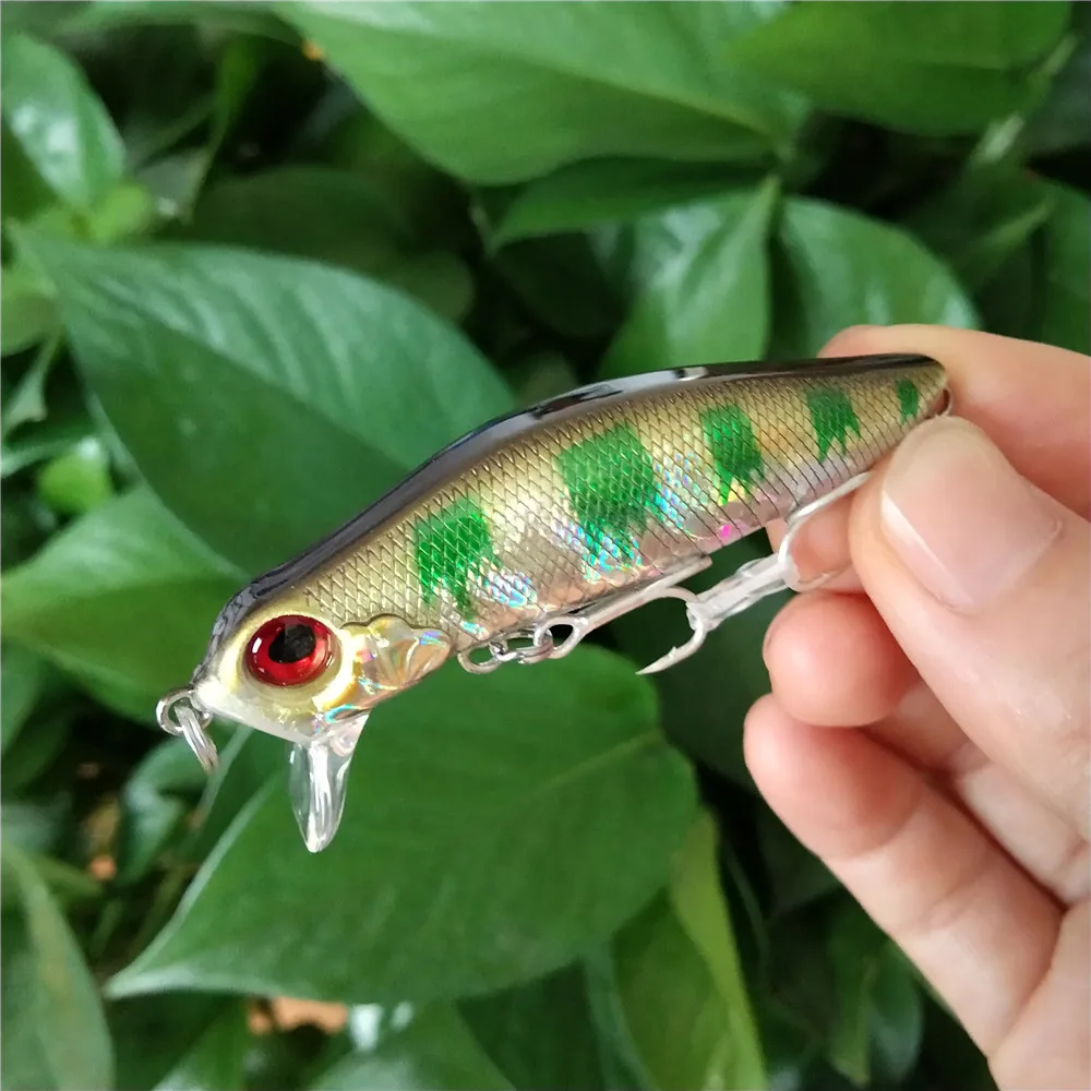 TSURINOYA-señuelo de pesca flotante, cebo de manivela de rango poco profundo, sistema de peso de tungsteno, 4 piezas, 64mm, 6g, lubina, 0-30cm - imagen 2