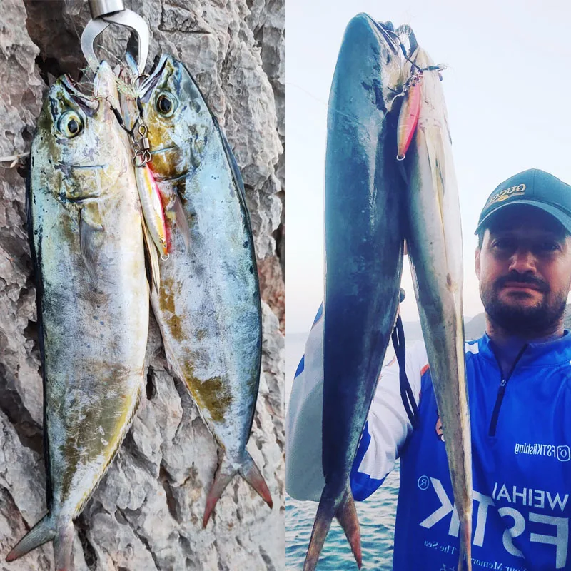 FSTK-Señuelos de Pesca en el mar, cebo Artificial giratorio de fundición larga con anzuelo y cuchara, 20G, 30g, 40g, 60g, 80g, 2024 - imagen 5