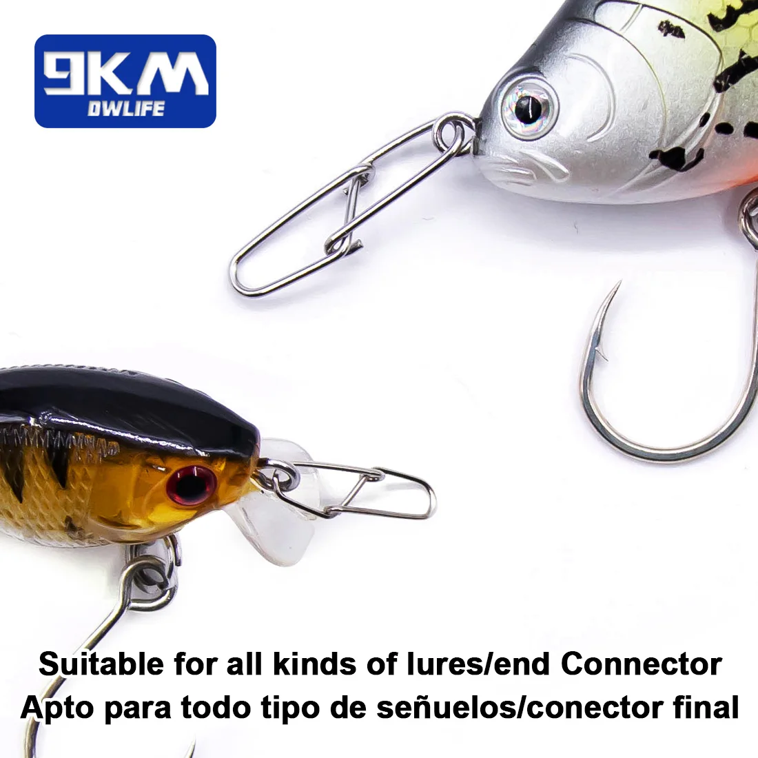 Broche de pesca de 50 ~ 200 piezas, pasador de cebo, enlace de bloqueo Duo, cambio rápido, Clips de Crankbait, Conector de señuelo de pesca de acero inoxidable - imagen 4