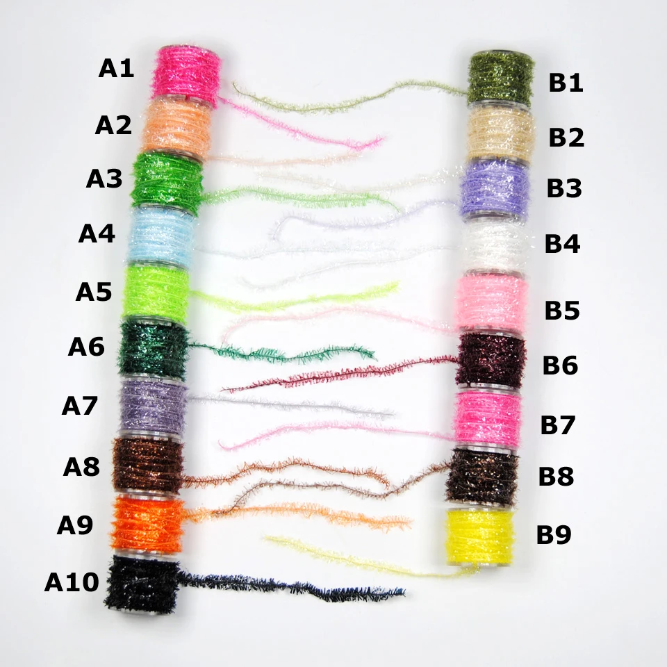 Wifreo, 1 unidad, 19 colores, oropel de chenilla, Material para atar moscas, Streamer para atar moscas, Material corporal de ninfa/fibra de doblaje de liebre - imagen 2