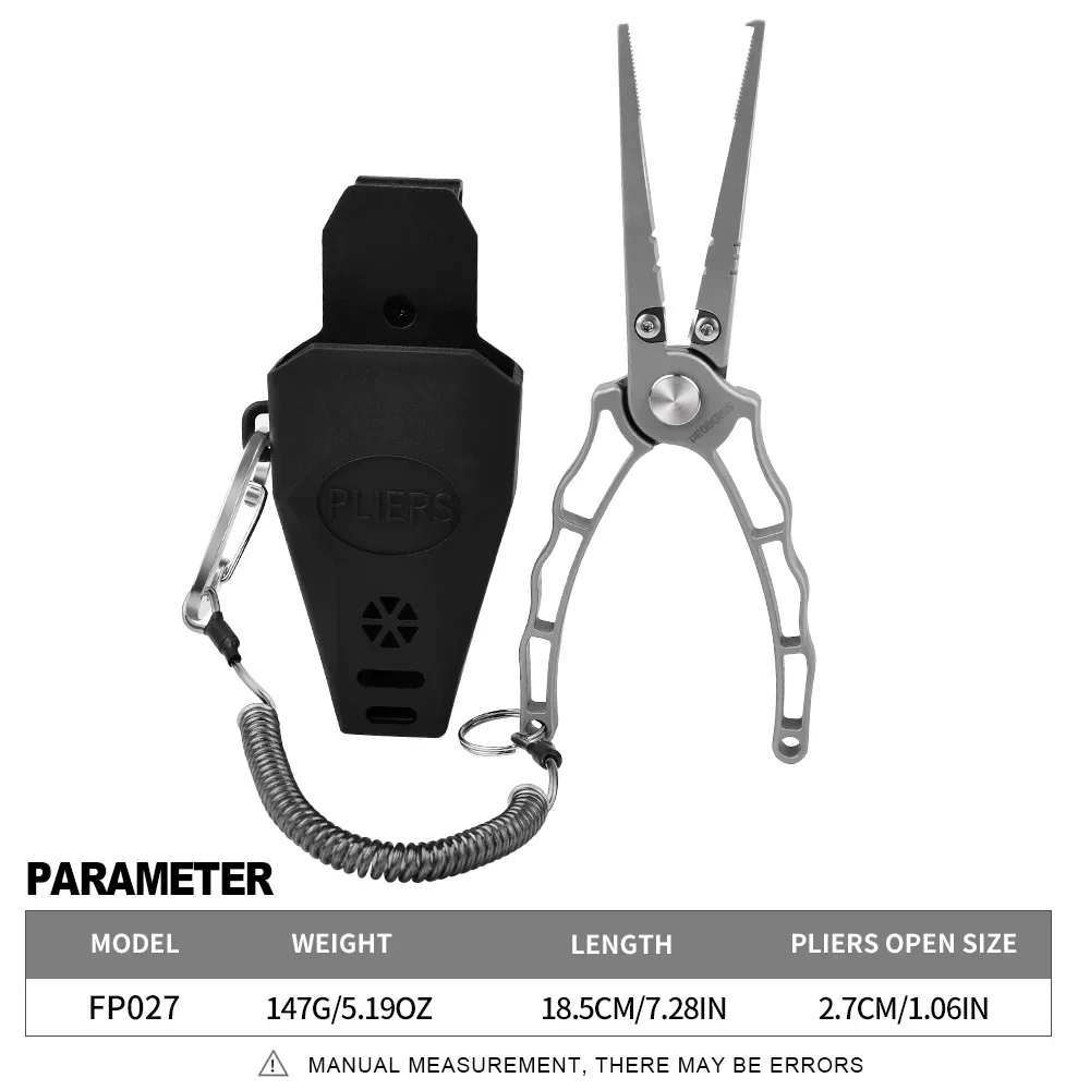 Alicates de pesca multifuncionales con tijeras y cortador ergonómicos - imagen 3
